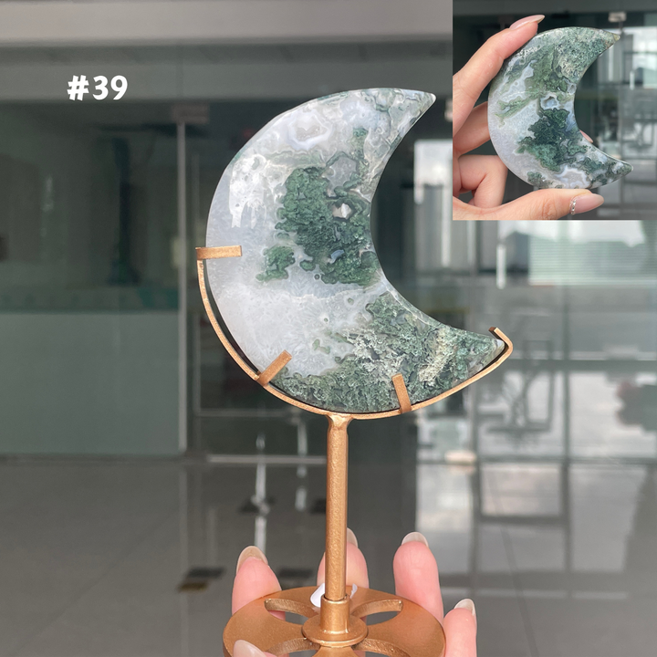 Unique,Moss Agate Moon