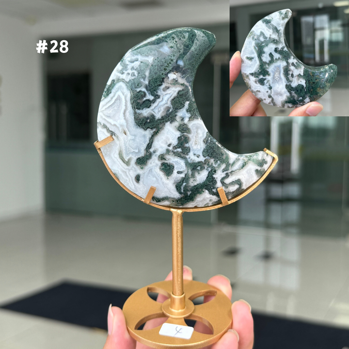 Unique,Moss Agate Moon