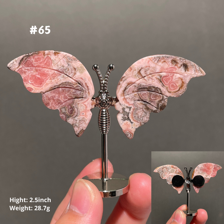 Unique,2.3"+Rhodochrosite Butterfly