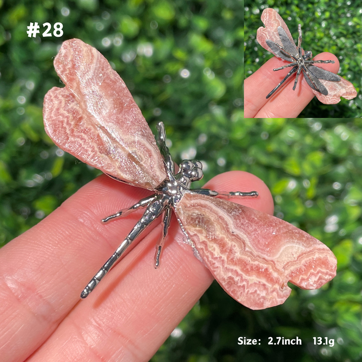 Unique,Rhodochrosite Dragonfly