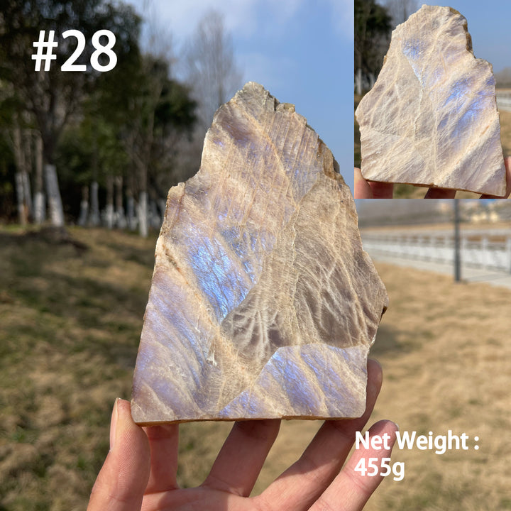 Unique,Natural Crystal Moonstone Slices