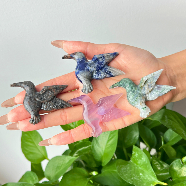 Natural Crystal Hummingbird