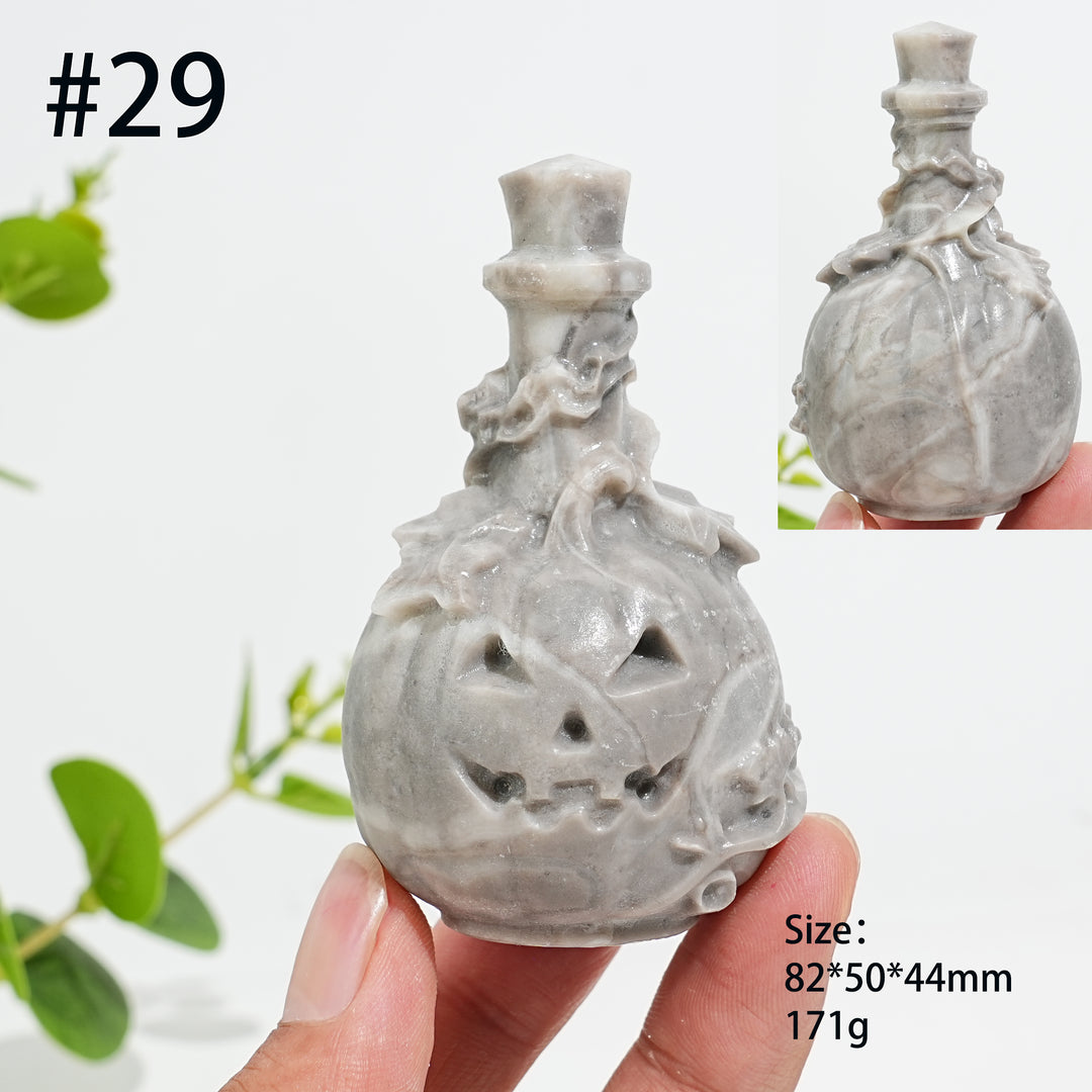 Unique,Natural Crystal Magic Potion Bottle Carving