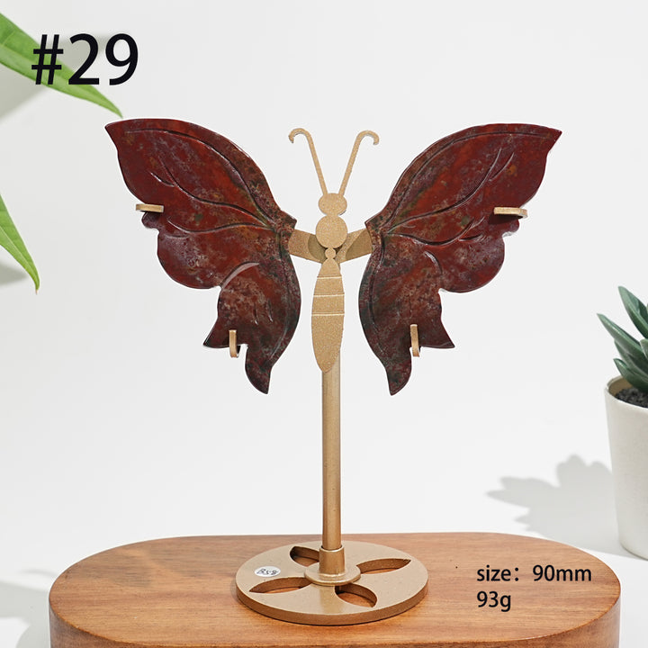 Unique,A Slightly Imperfect Natural Ocean Jasper Delicate Butterfly Wings