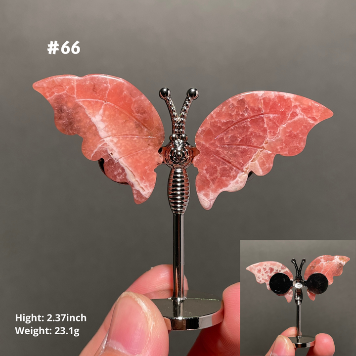 Unique,2.3"+Rhodochrosite Butterfly
