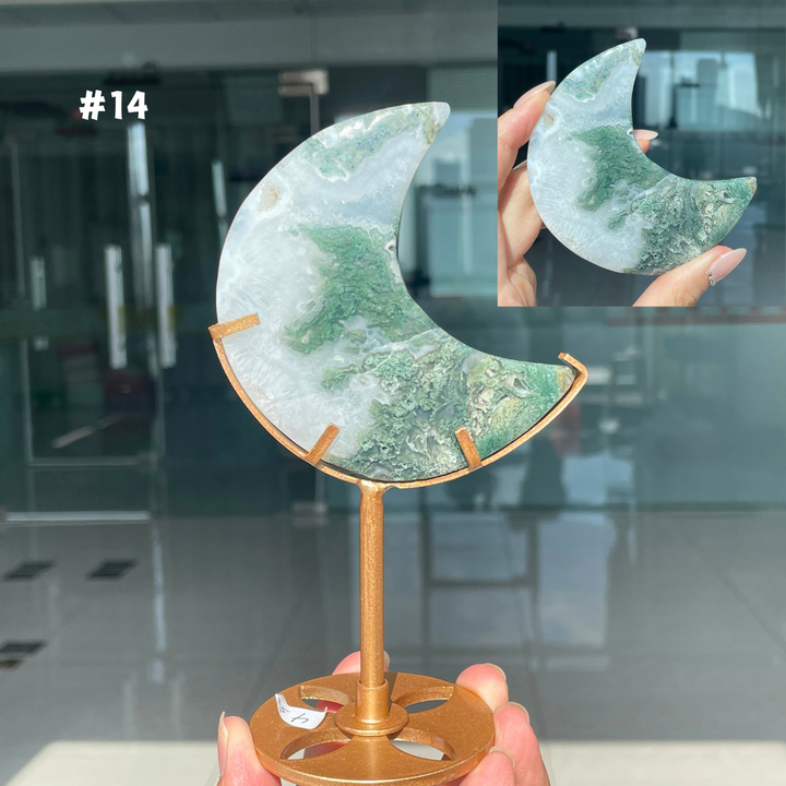 Unique,Moss Agate Moon