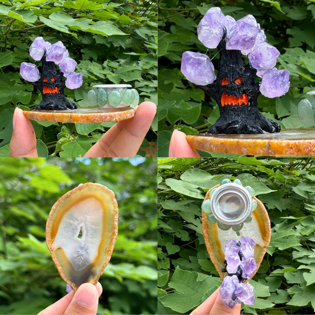 Amethyst Resin Candle Holder