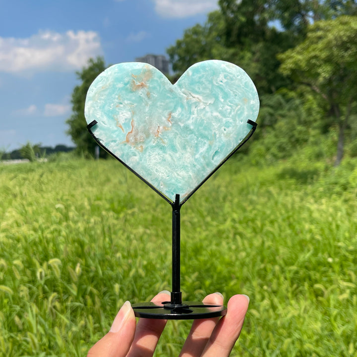 Unique,Natural Crystal Charming Hemimorphite Heart