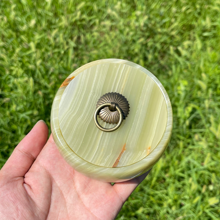 Unique,A Slightly Imperfect Natural Crystal Afghanistan Jade Trinket Box