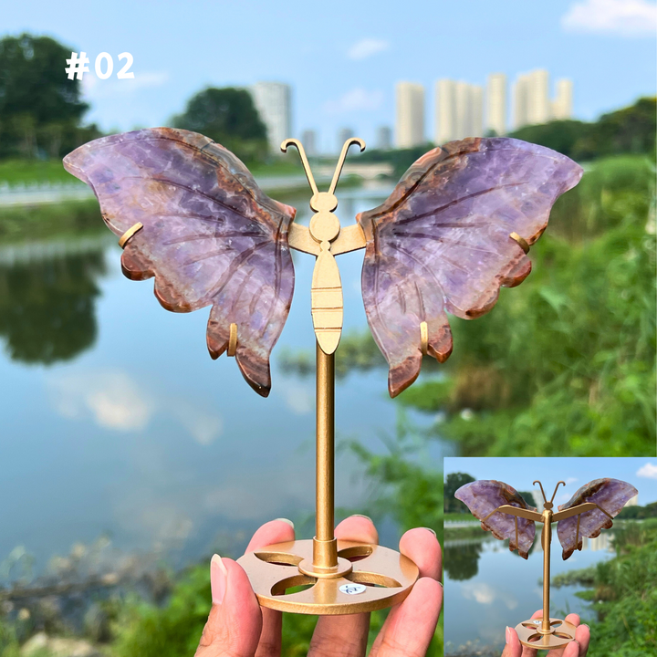Amethyst Agate Butterfly