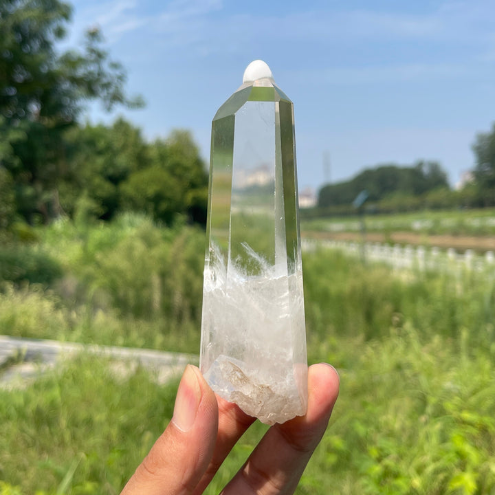 Unique,Natural Crystal Blue Needle Quartz Point