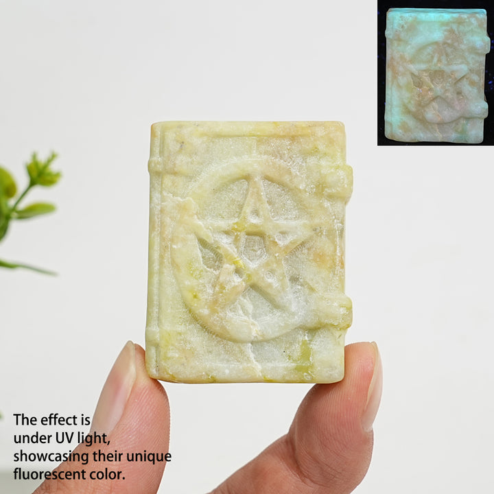 Natural Crystal Carving Magic Book