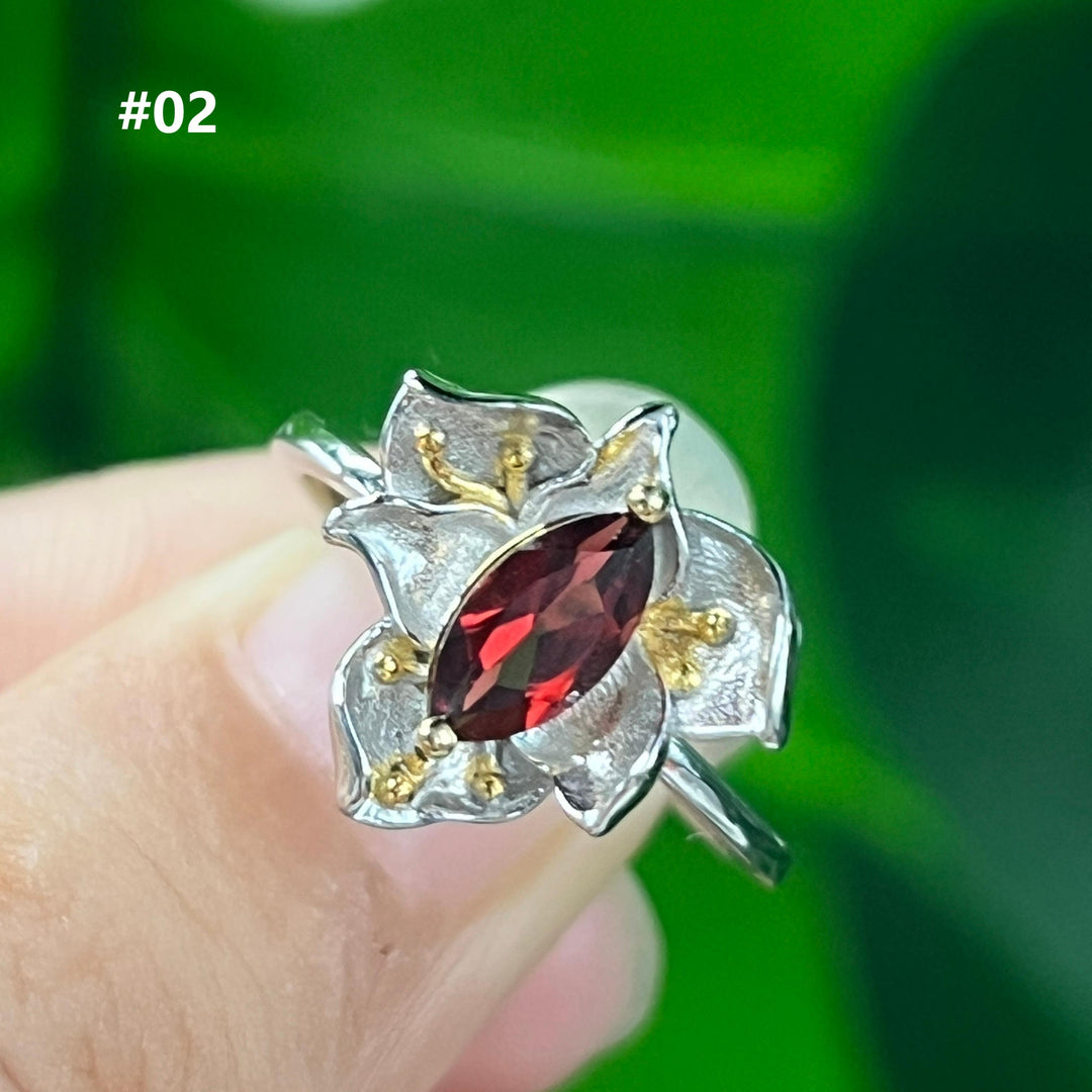 Garnet Ring,S925