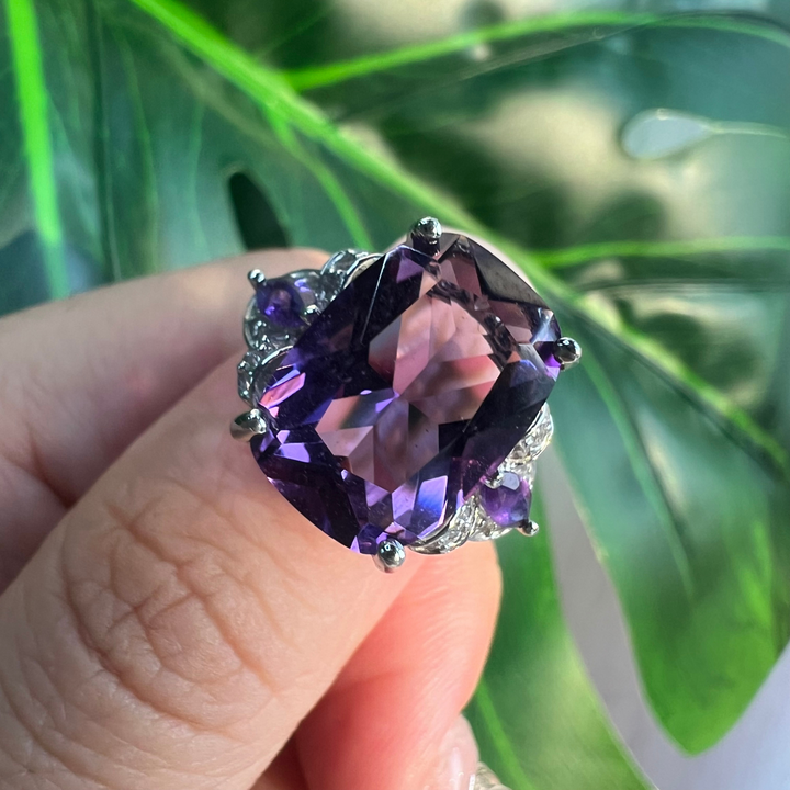 February Birthstone Amethyst Ring