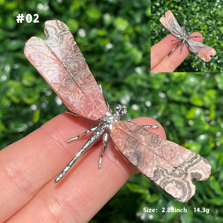 Unique,Rhodochrosite Dragonfly