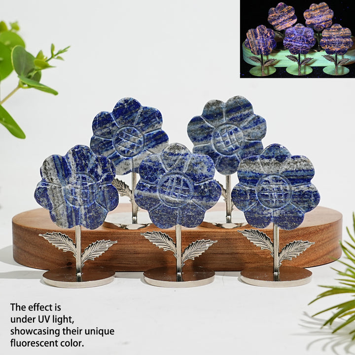 Natural Crystal Sun Flower Ornament