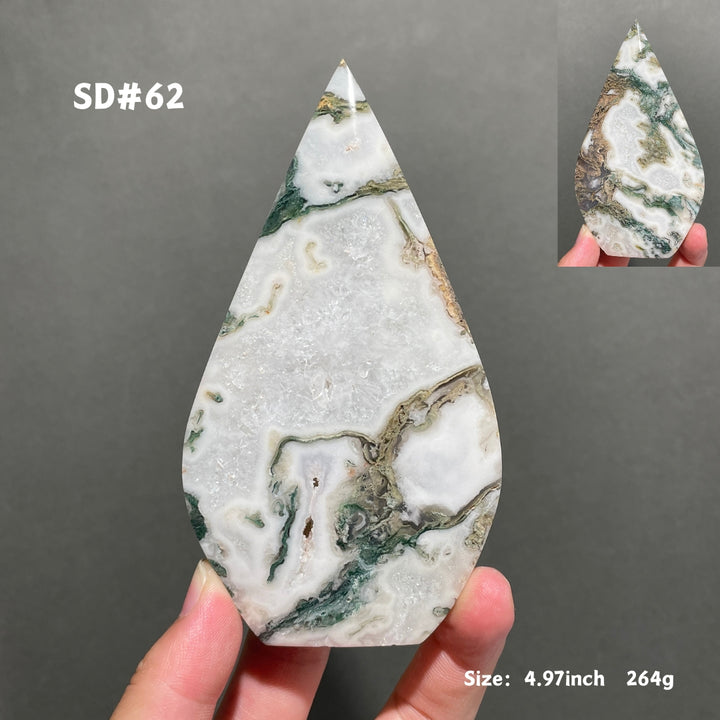 Unique,Moss Agate Teardrop