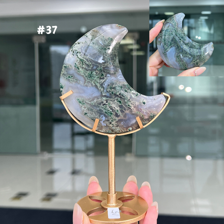 Unique,Moss Agate Moon