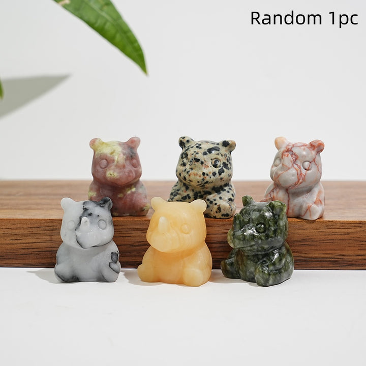 Natural Crystal Mini Rhinoceros Carving