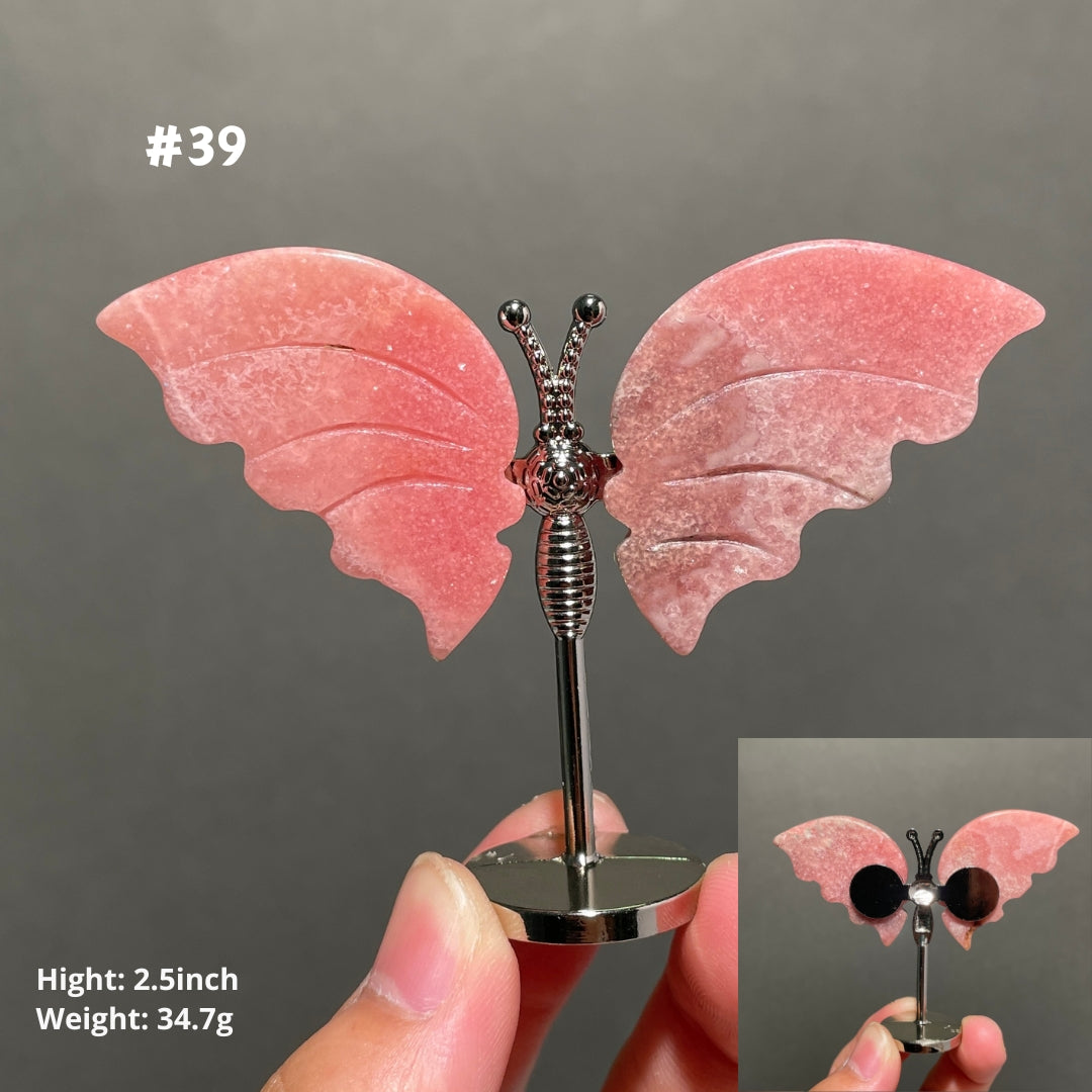 Unique,2.3"+Rhodochrosite Butterfly