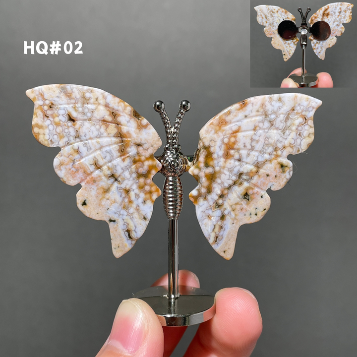 Unique,8th Vein Ocean Jasper Butterfly