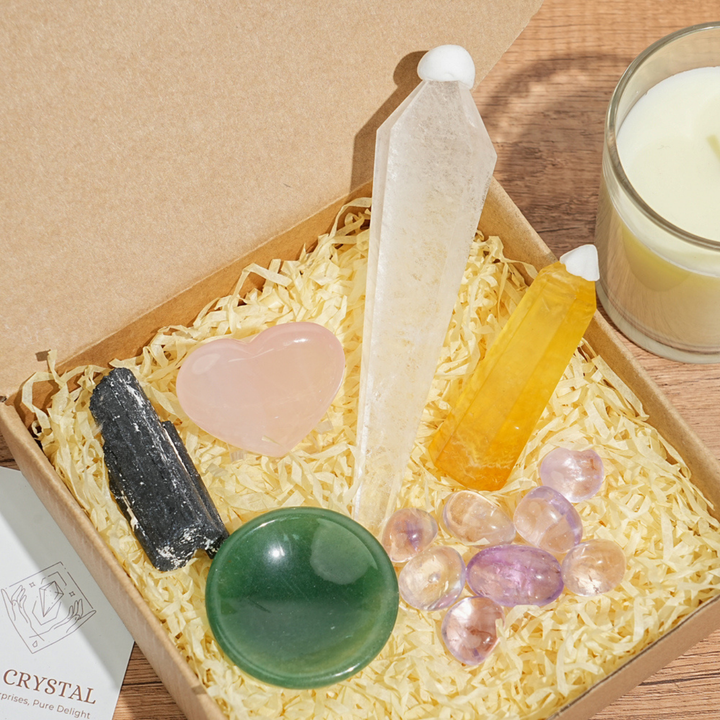 Self-Love & Chakra Healing Crystal Set– Abundance, Focus & Energy Protection