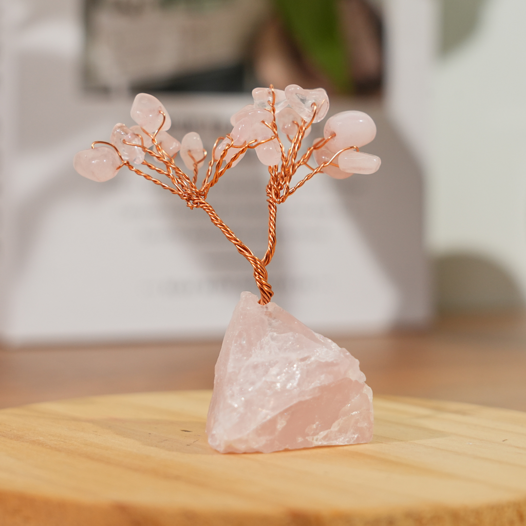 Tree With Raw Stone Crystal Tree