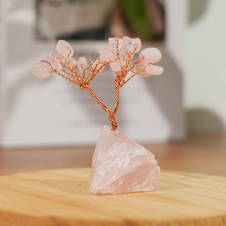 Tree With Raw Stone Crystal Tree