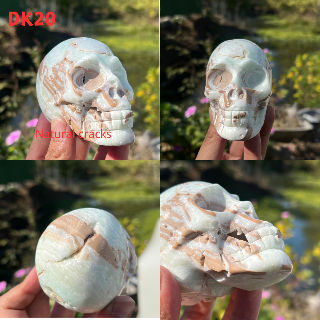 Caribbean Blue Calcite Skull