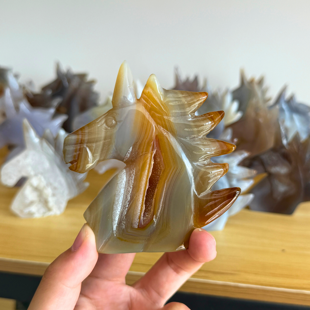 Unique,Agate Geode Unicorn