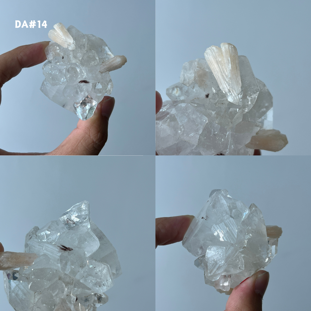 Unique, Diamond Apophyllite w/ Pink Zeolite Var.Stilbite