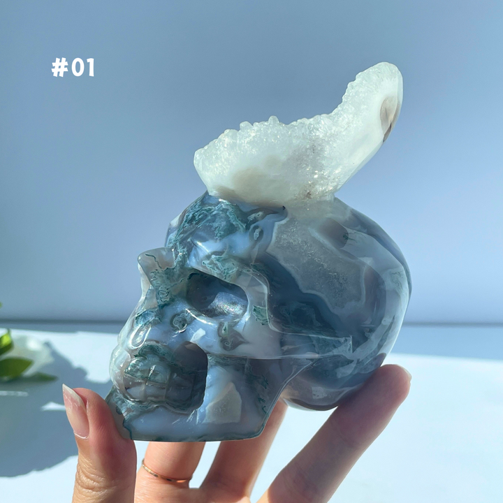 Big Sale,Agate Geode Skull