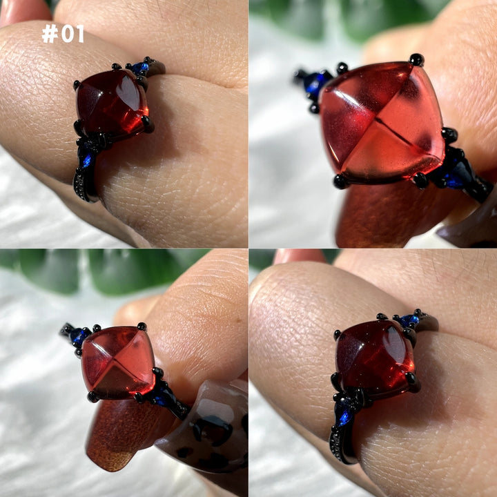 Garnet Black Ring Group,S925