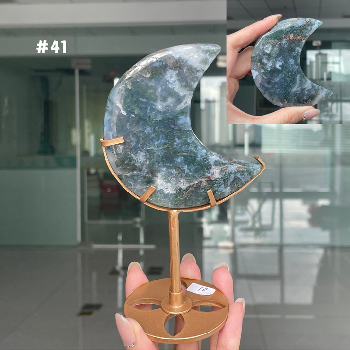 Unique,Moss Agate Moon