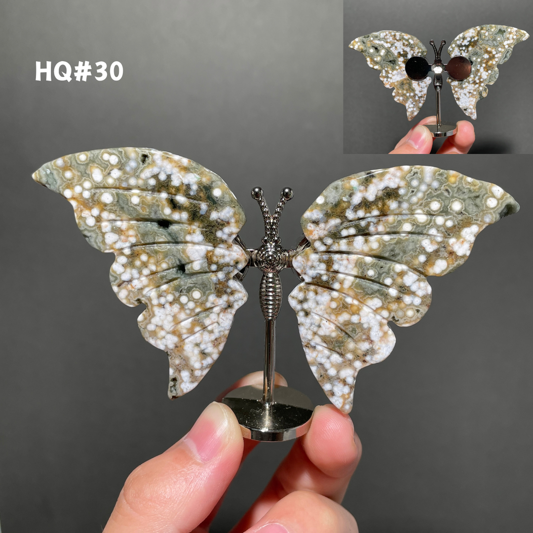 Unique,8th Vein Ocean Jasper Butterfly