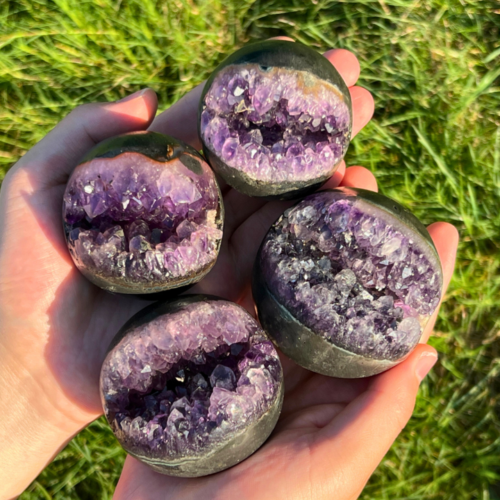 Unique,Amethyst Geode Sphere