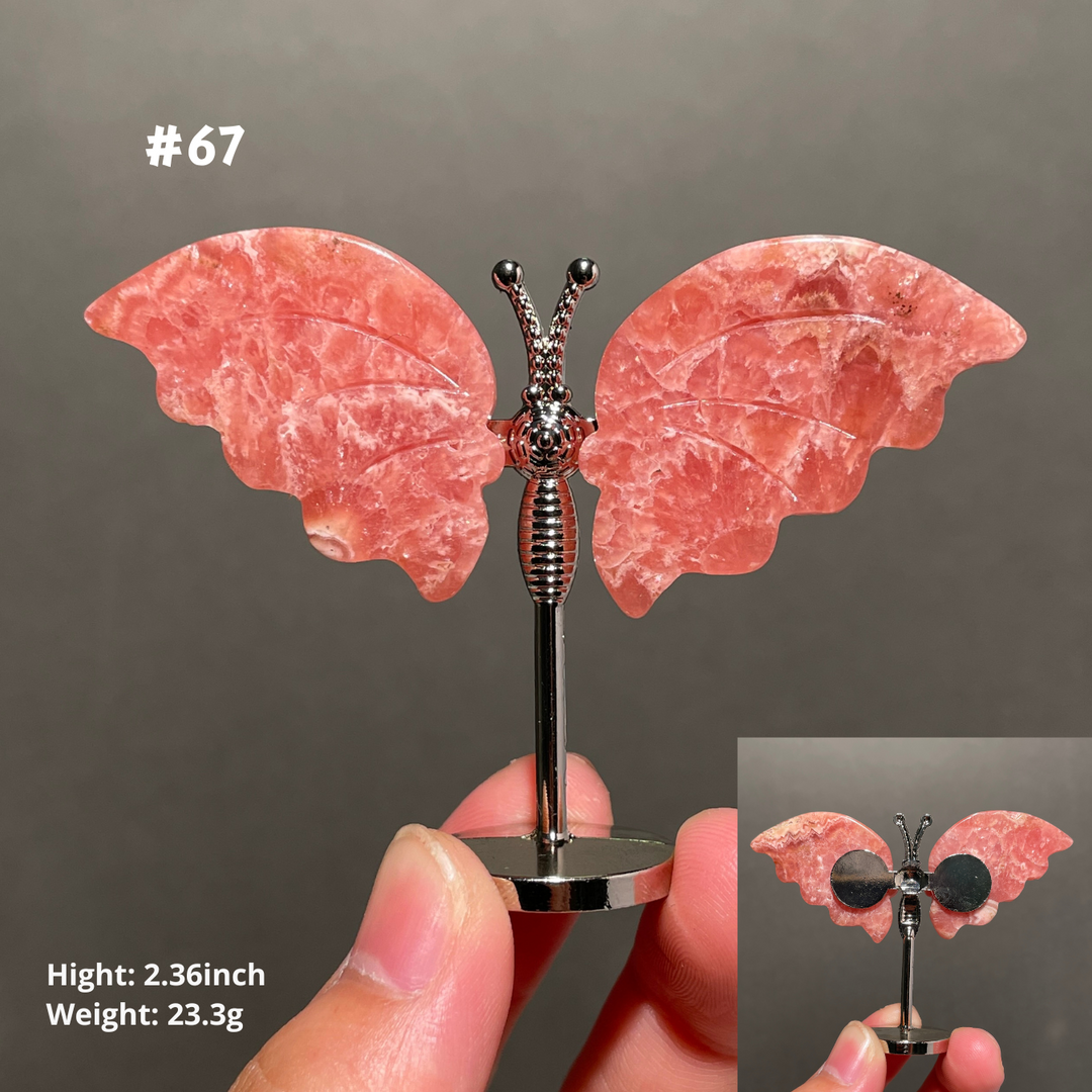 Unique,2.3"+Rhodochrosite Butterfly