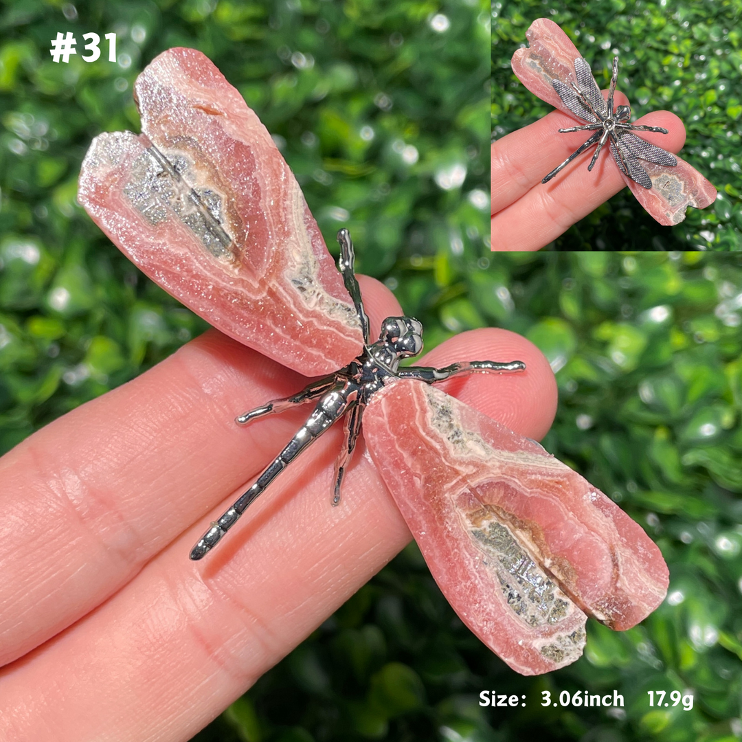 Unique,Rhodochrosite Dragonfly