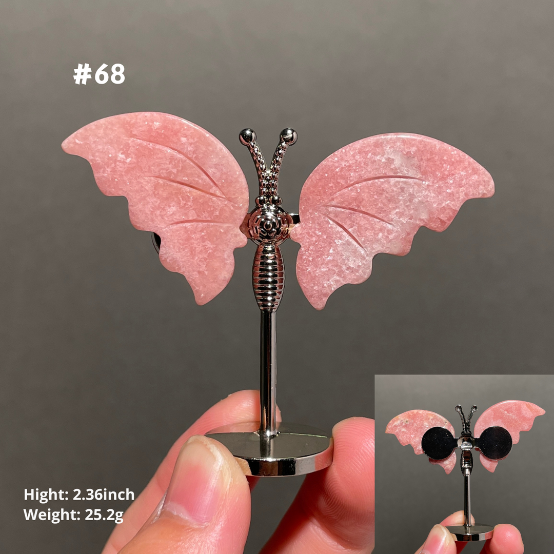 Unique,2.3"+Rhodochrosite Butterfly