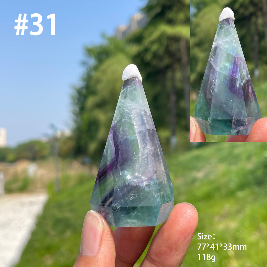 Unique,Natural Crystal Fluorite Diamond Tower