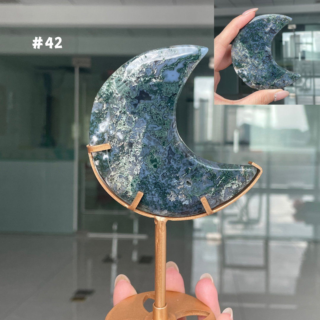 Unique,Moss Agate Moon