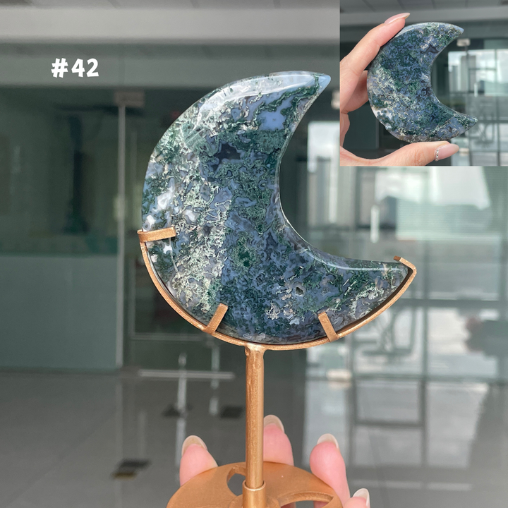 Unique,Moss Agate Moon