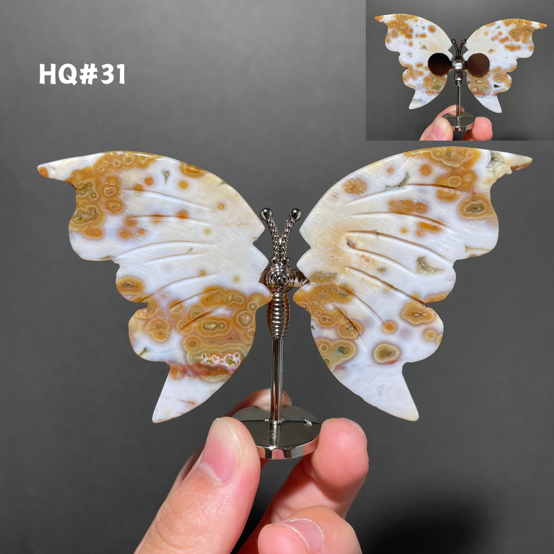 Unique,8th Vein Ocean Jasper Butterfly