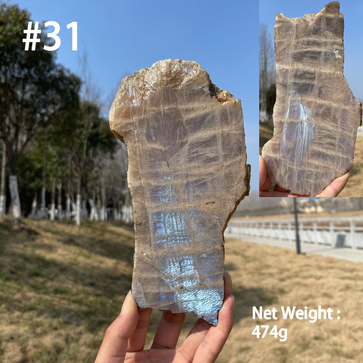 Unique,Natural Crystal Moonstone Slices