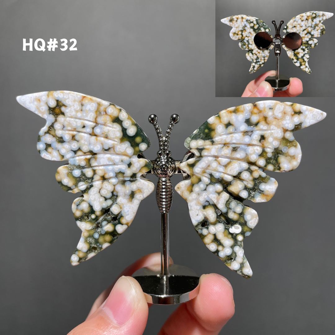 Unique,8th Vein Ocean Jasper Butterfly