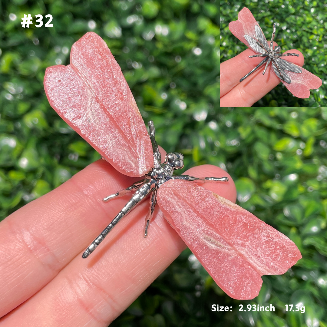 Unique,Rhodochrosite Dragonfly