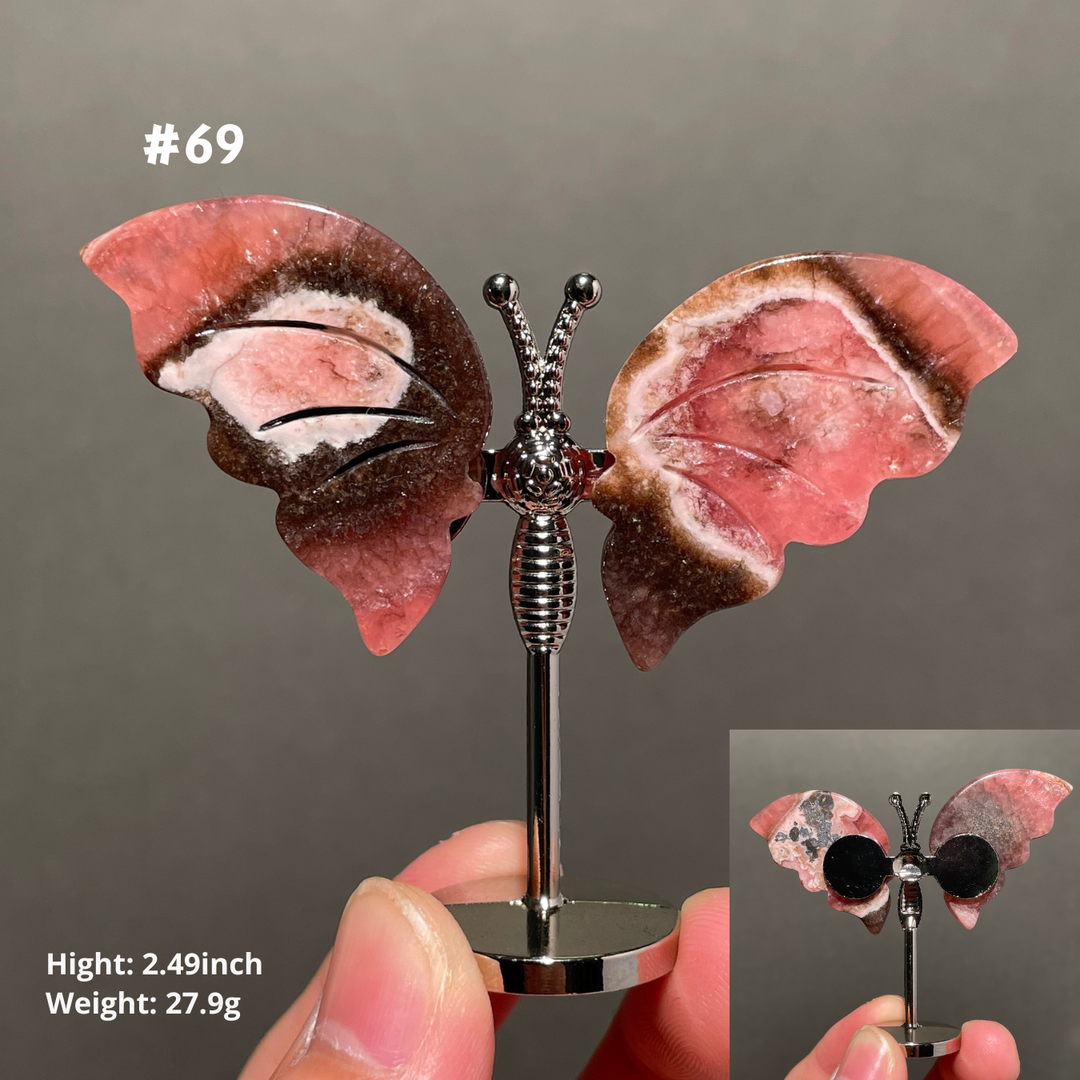 Unique,2.3"+Rhodochrosite Butterfly