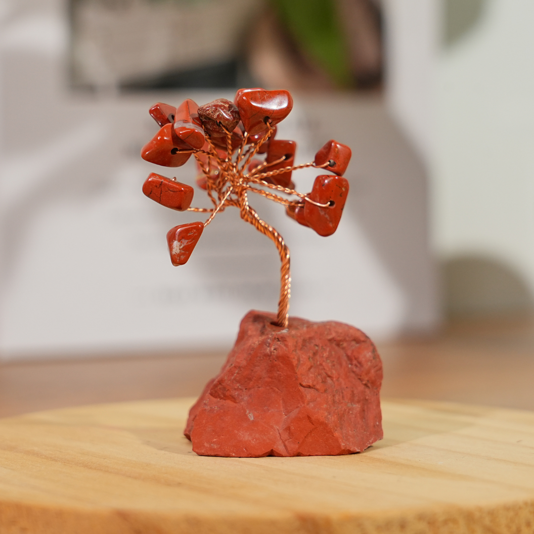 Tree With Raw Stone Crystal Tree