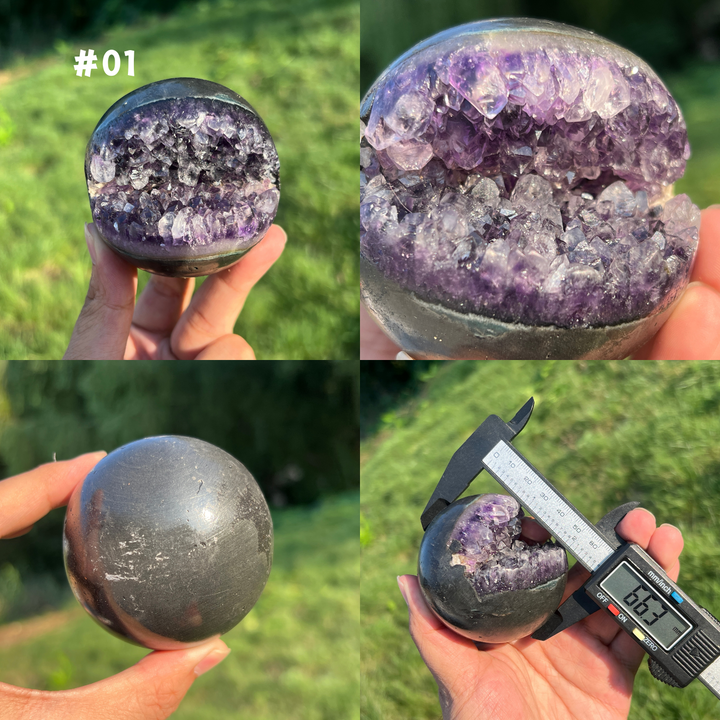 Unique,Amethyst Geode Sphere