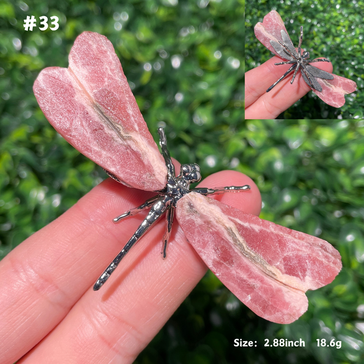 Unique,Rhodochrosite Dragonfly